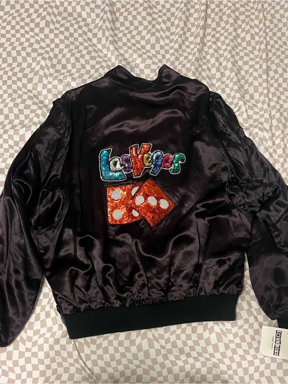 vintage A.J. Apollo Las Vegas sequin bomber jacket